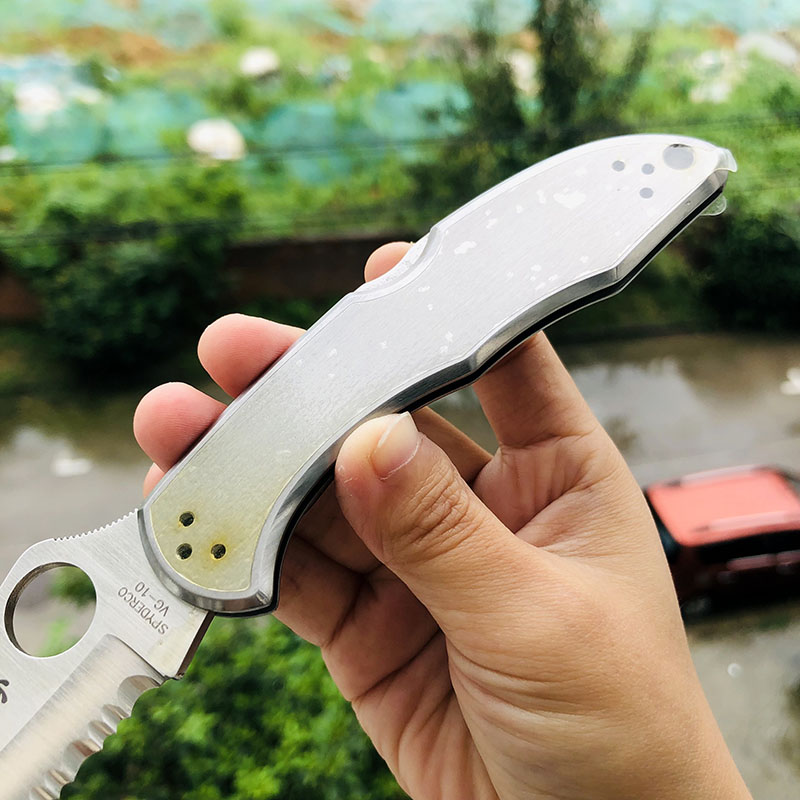 Spyderco C11S VG-10钢 不锈钢柄 800