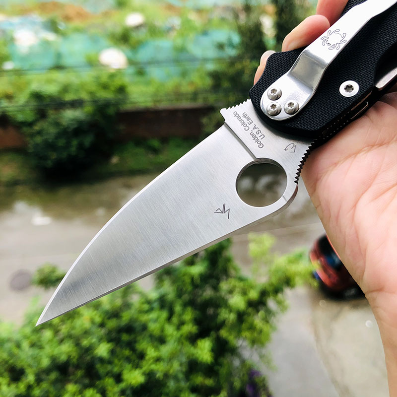 老版本 Spyderco C81GP2 CPM-S30V钢 G10手柄 1180