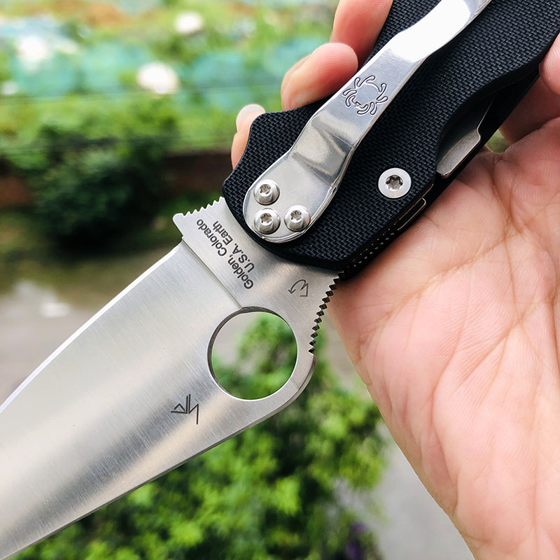 老版本 Spyderco C81GP2 CPM-S30V钢 G10手柄 1180