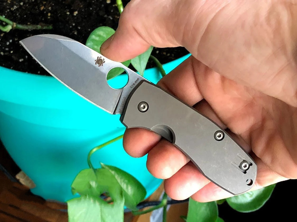 Spyderco C158TIP2 CTS-XHP钢 钛合金柄 2180