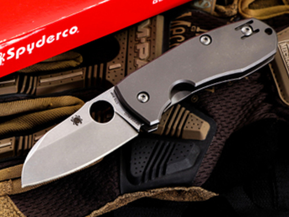 Spyderco C158TIP2 CTS-XHP钢 钛合金柄 2180