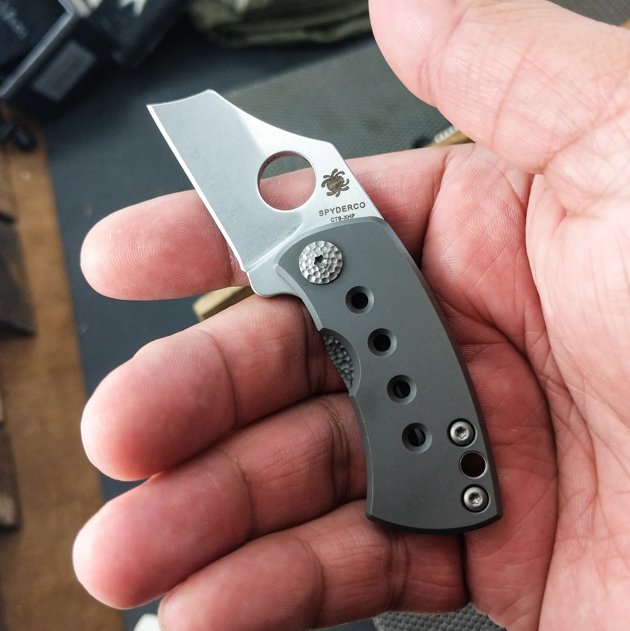 spyderco C236TIP CTS-XHP钢 钛合金柄 1460
