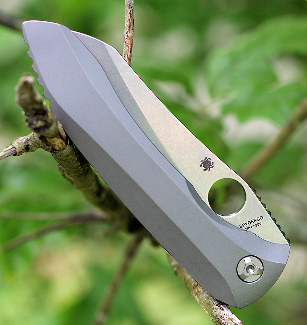 spyderco C238TIP CPM-S90V钢 钛合金柄 4800