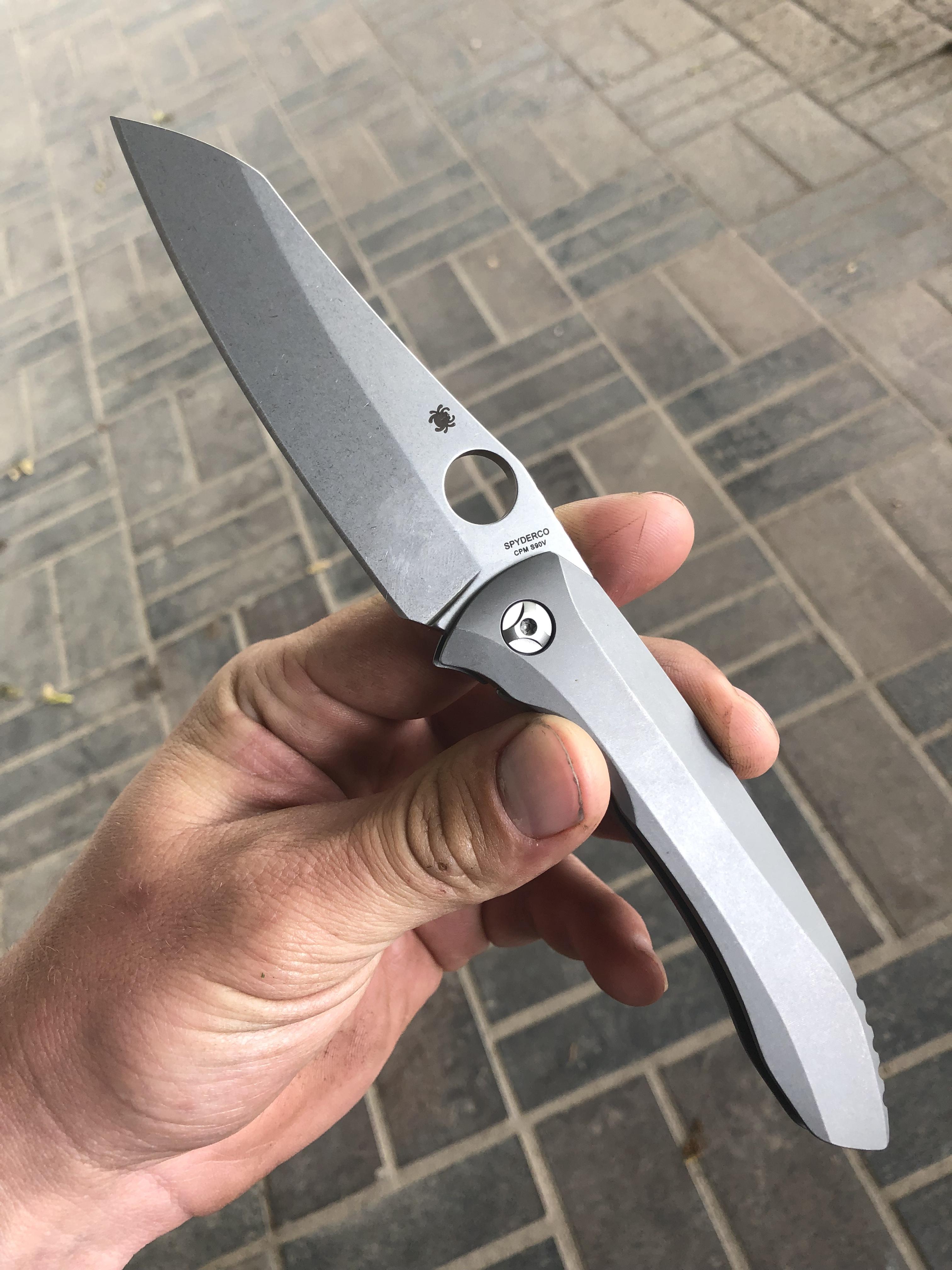 spyderco C238TIP CPM-S90V钢 钛合金柄 4800
