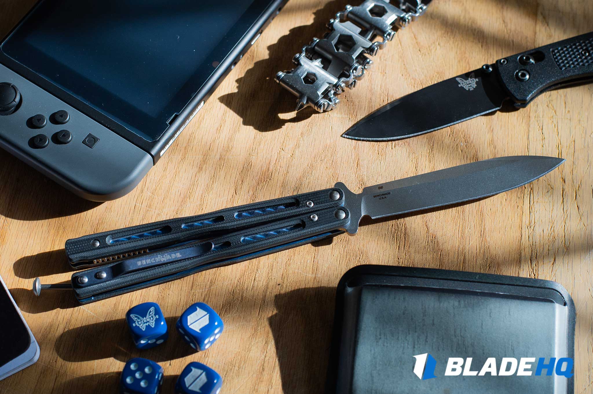 🚫 benchmade 51 D2钢 G10+钛内衬柄 蝴蝶刀 1980