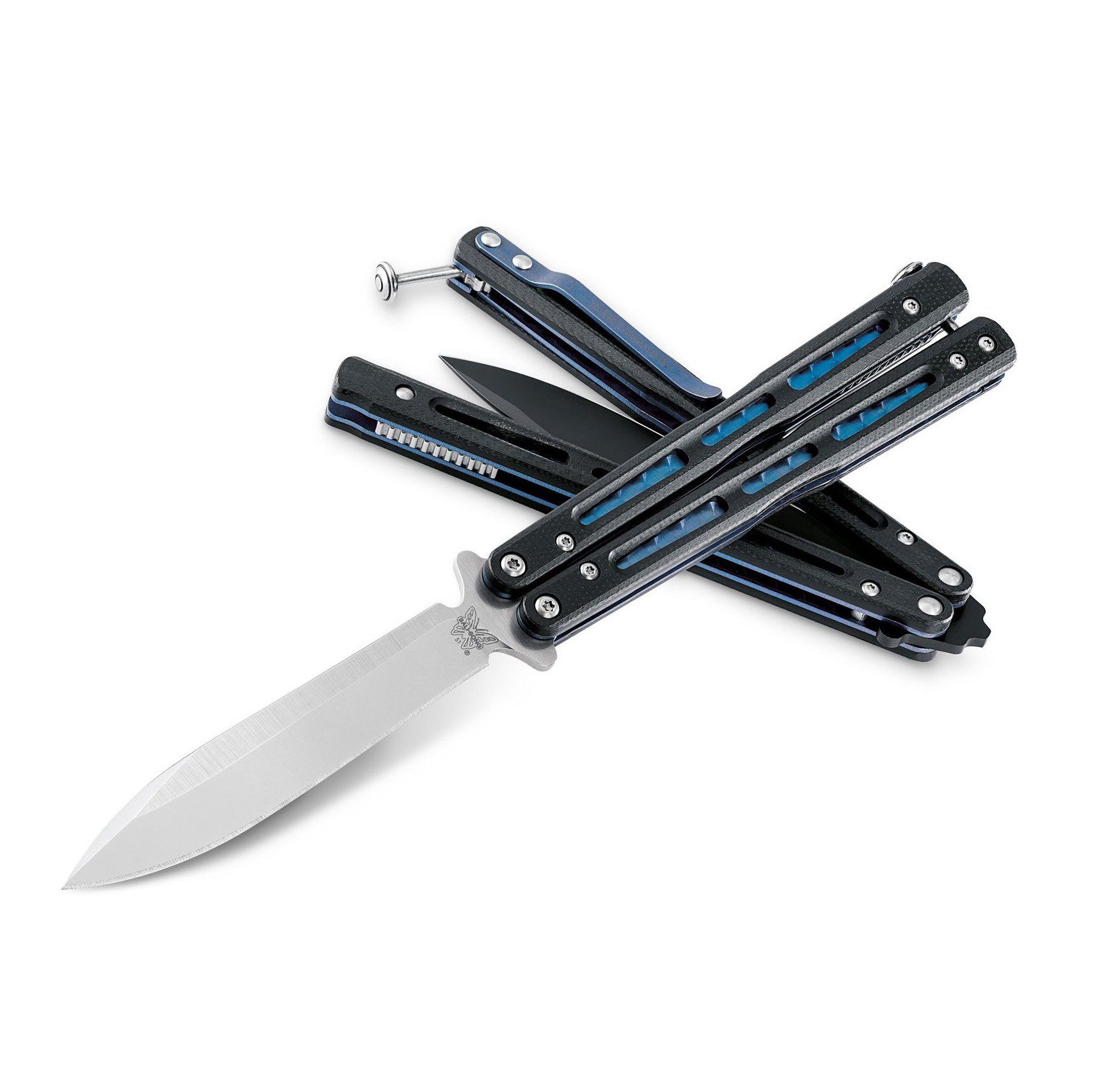 🚫 benchmade 51 D2钢 G10+钛内衬柄 蝴蝶刀 1980