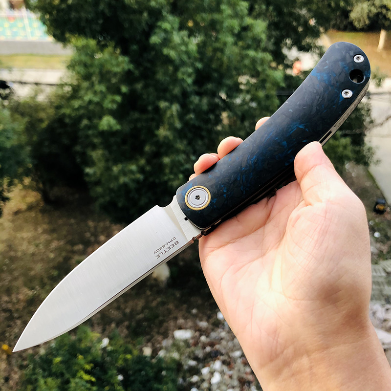 Maxace Knives 甲壳虫 S90V钢 碳纤维柄 880