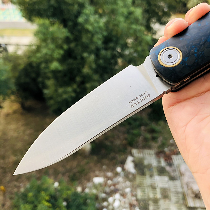 Maxace Knives 甲壳虫 S90V钢 碳纤维柄 880