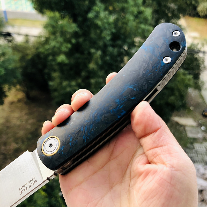 Maxace Knives 甲壳虫 S90V钢 碳纤维柄 880