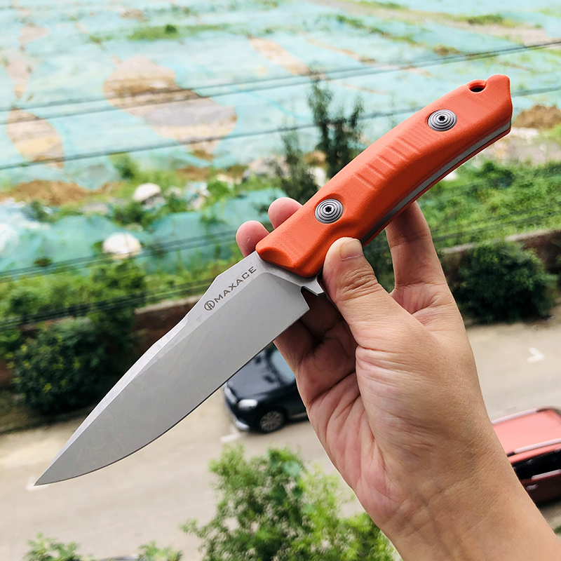Maxace Knives 巴尔 V4E钢 橙色G10柄 800