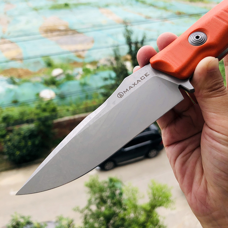 Maxace Knives 巴尔 V4E钢 橙色G10柄 800