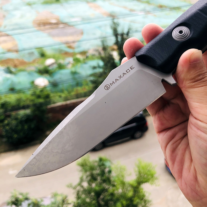 Maxace Knives 巴尔 V4E钢 黑色G10柄 800