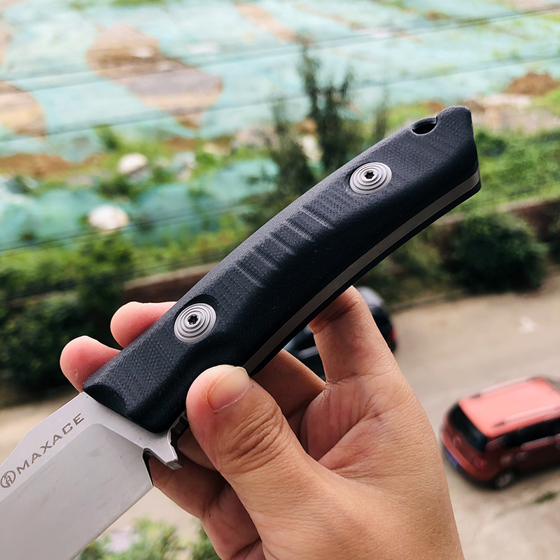 Maxace Knives 巴尔 V4E钢 黑色G10柄 800