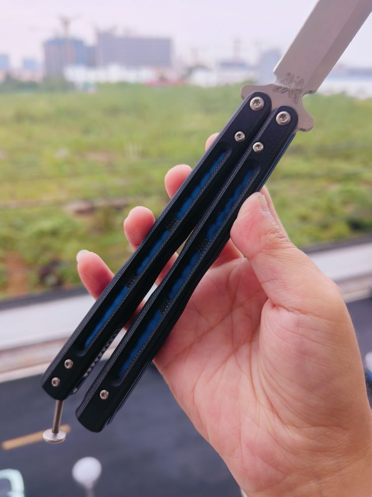 🚫 benchmade 51 D2钢 G10+钛内衬柄 蝴蝶刀 1980