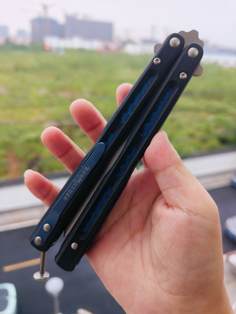 🚫 benchmade 51 D2钢 G10+钛内衬柄 蝴蝶刀 1980