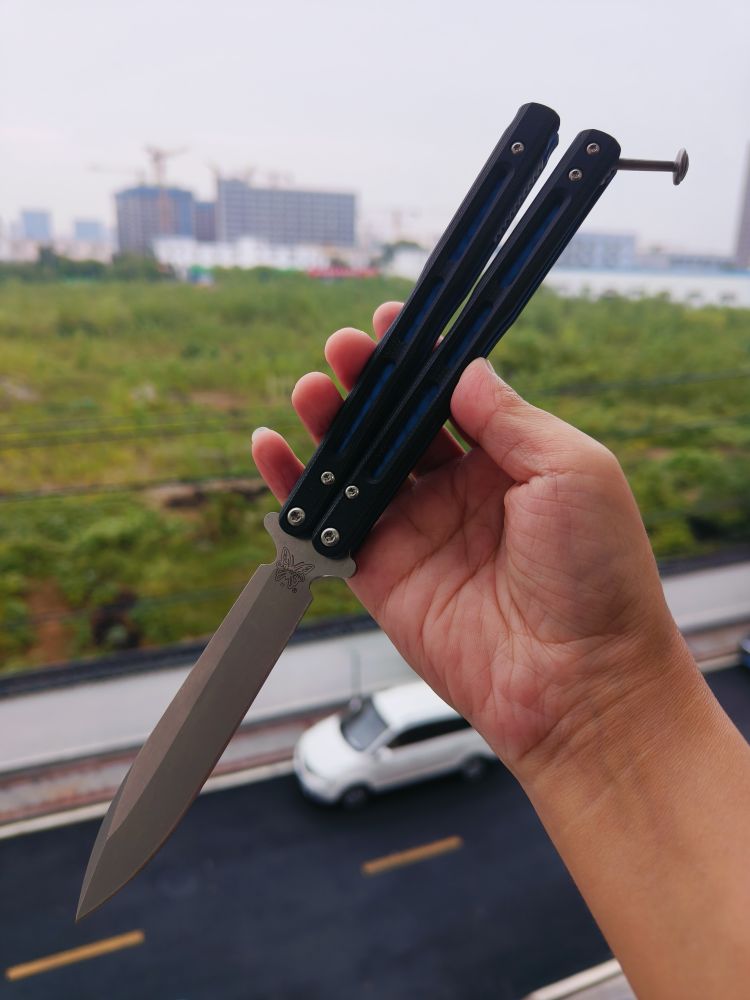 🚫 benchmade 51 D2钢 G10+钛内衬柄 蝴蝶刀 1980