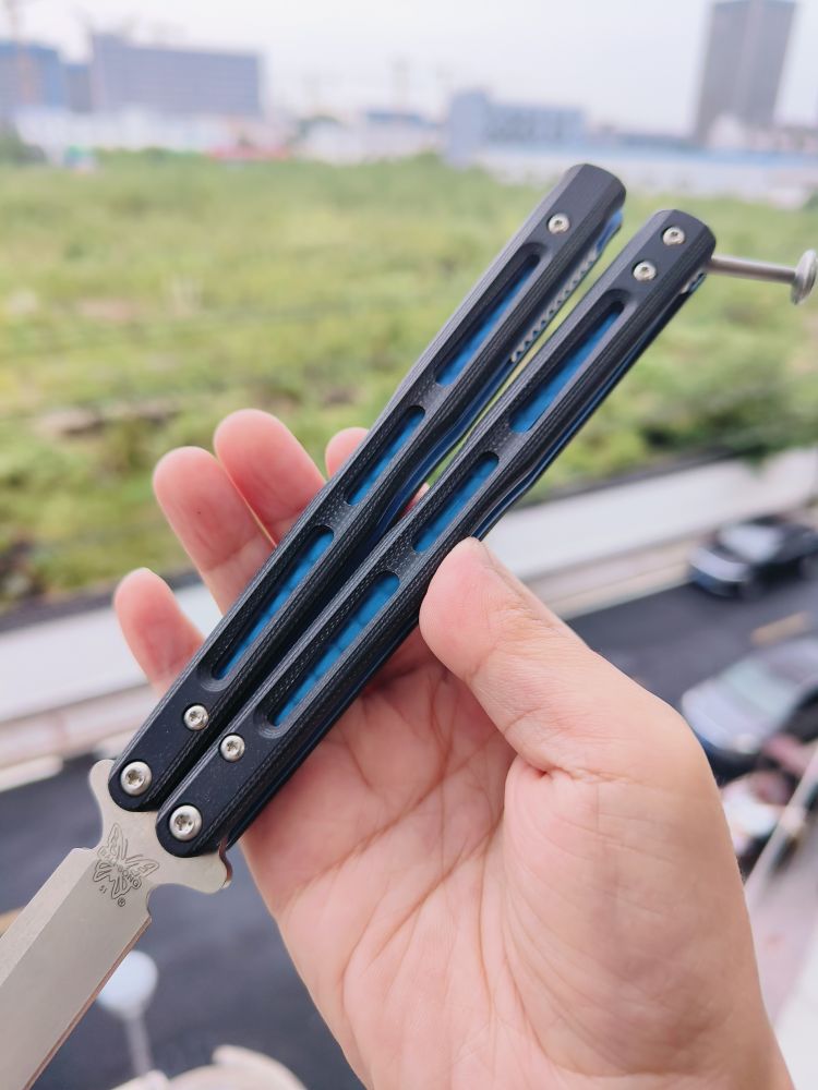 🚫 benchmade 51 D2钢 G10+钛内衬柄 蝴蝶刀 1980