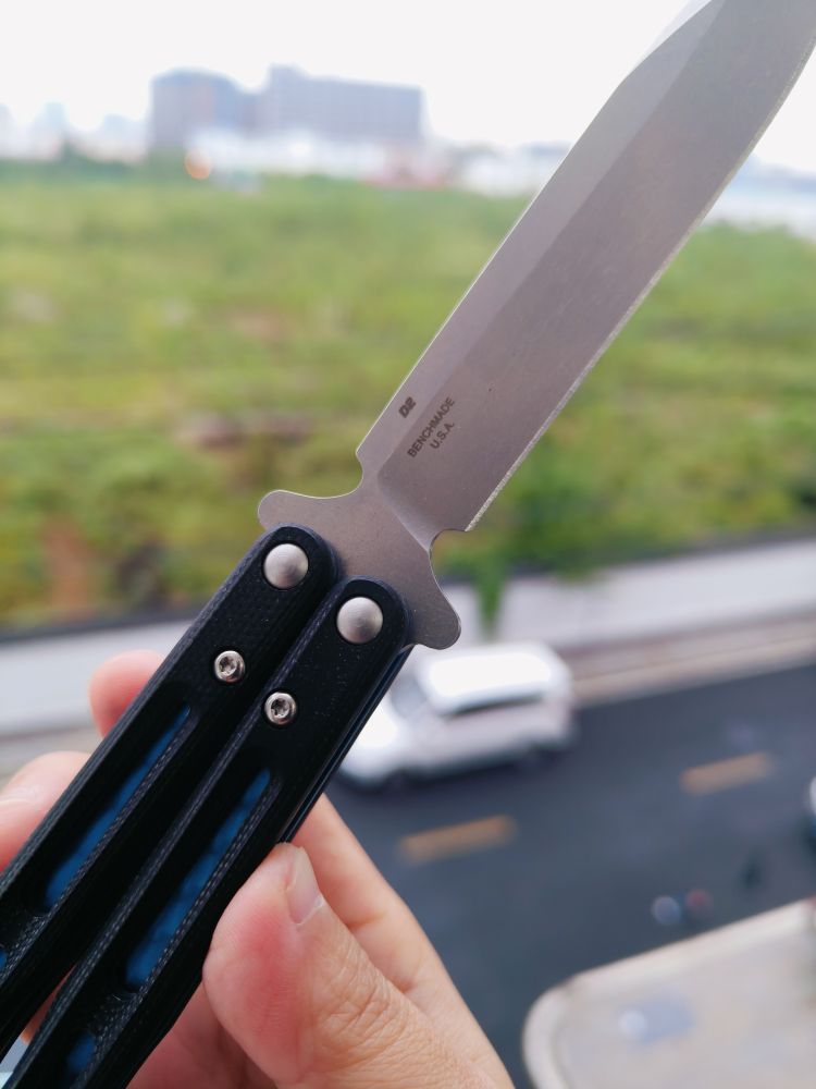 🚫 benchmade 51 D2钢 G10+钛内衬柄 蝴蝶刀 1980
