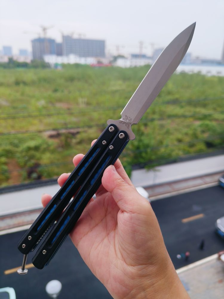 🚫 benchmade 51 D2钢 G10+钛内衬柄 蝴蝶刀 1980
