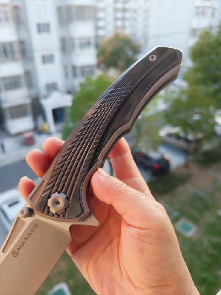 Maxace Knives 渡鸦三代 M390钢 钛柄镶嵌锆 1680