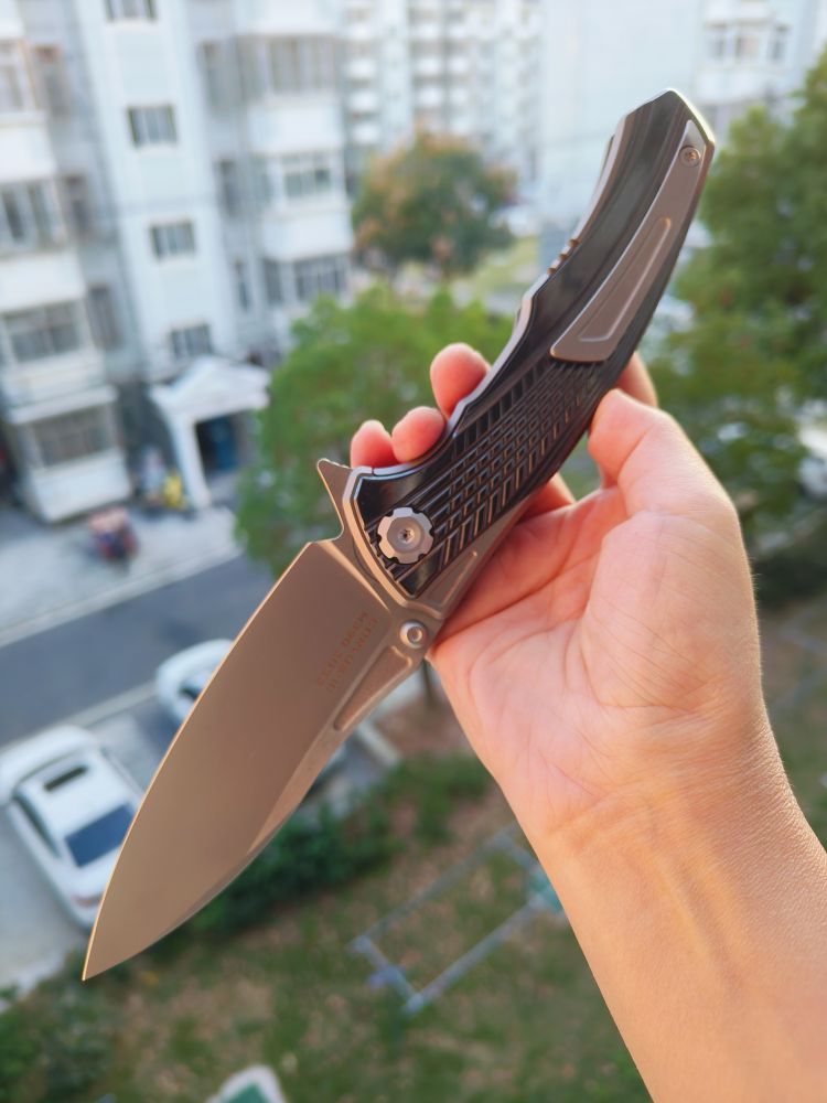 Maxace Knives 渡鸦三代 M390钢 钛柄镶嵌锆 1680