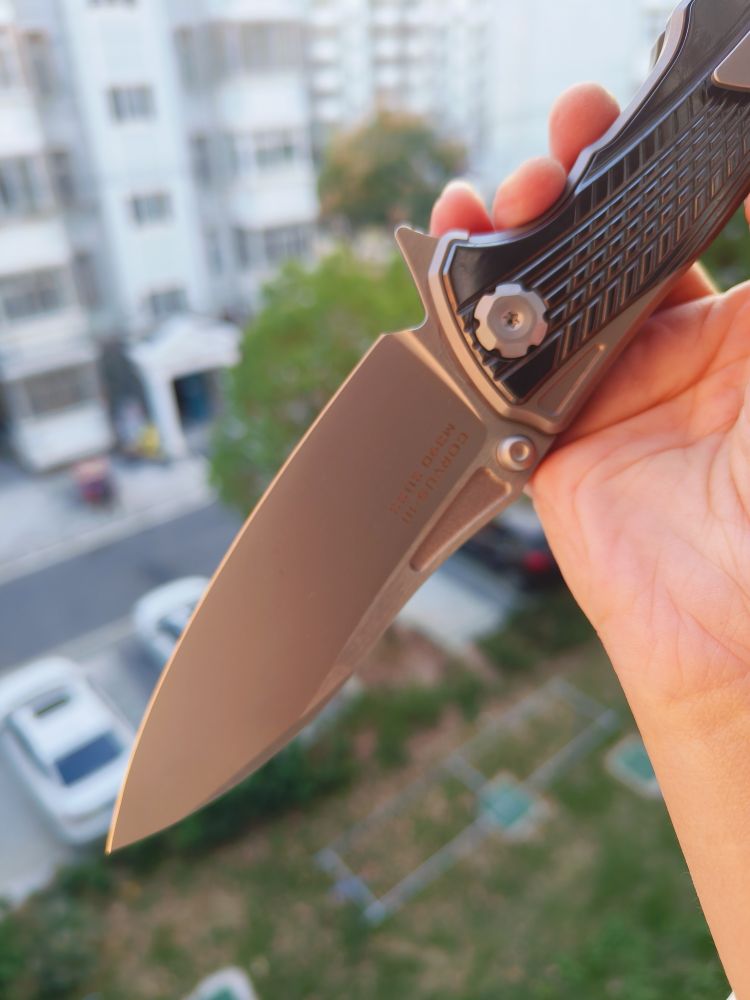 Maxace Knives 渡鸦三代 M390钢 钛柄镶嵌锆 1680