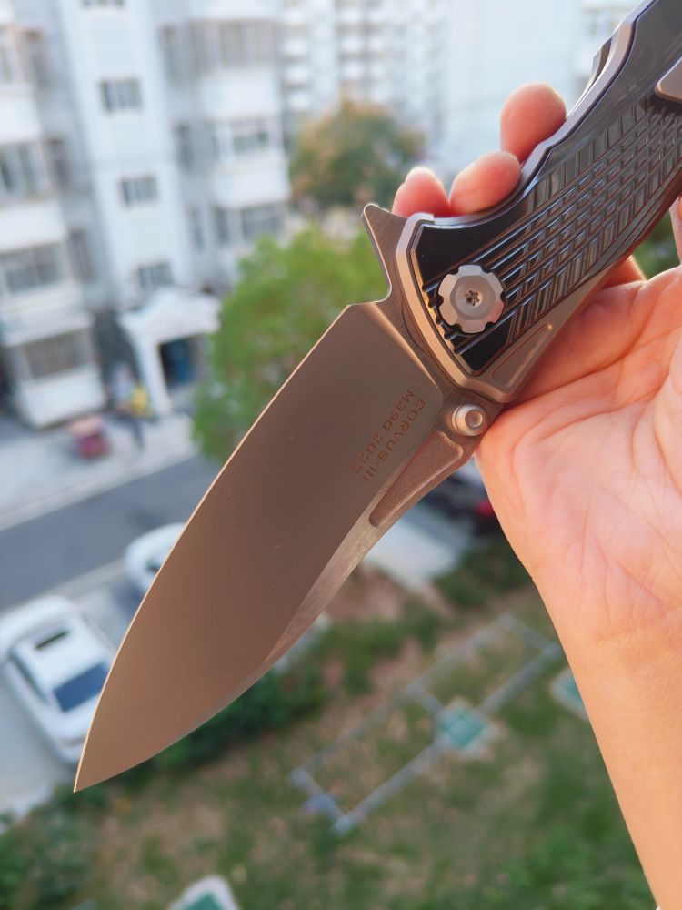 Maxace Knives 渡鸦三代 M390钢 钛柄镶嵌锆 1680
