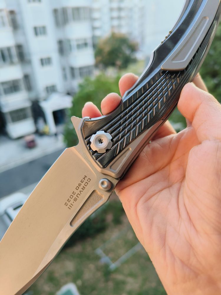 Maxace Knives 渡鸦三代 M390钢 钛柄镶嵌锆 1680