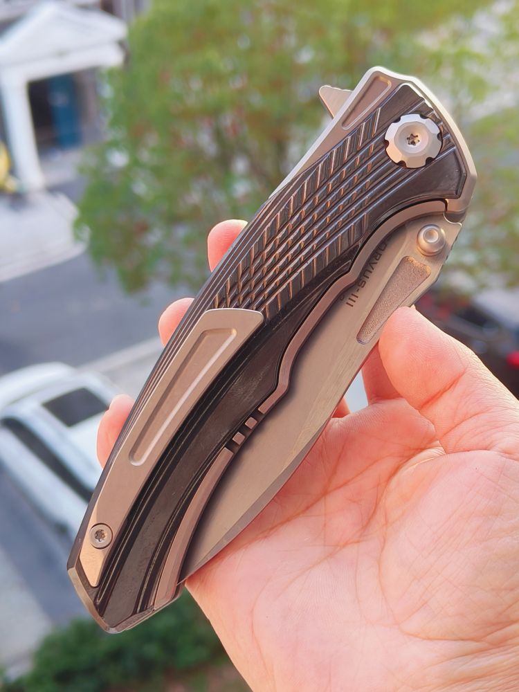 Maxace Knives 渡鸦三代 M390钢 钛柄镶嵌锆 1680