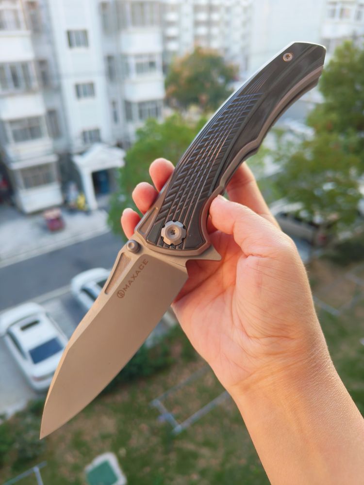Maxace Knives 渡鸦三代 M390钢 钛柄镶嵌锆 1680