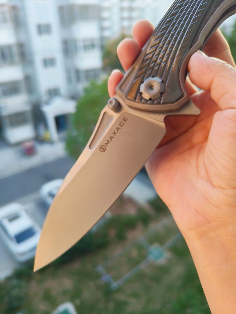 Maxace Knives 渡鸦三代 M390钢 钛柄镶嵌锆 1680
