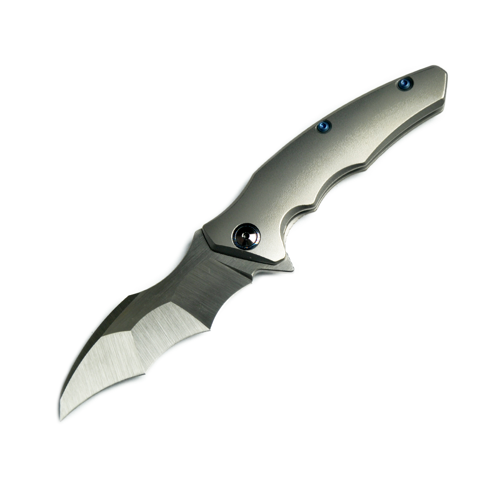 Maxace Knives 龍 M390钢 钛合金柄 蓝色螺丝及背骨 2780