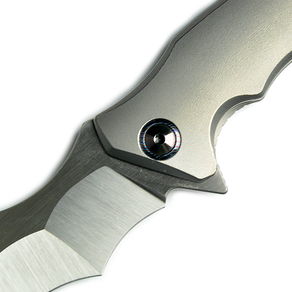 Maxace Knives 龍 M390钢 钛合金柄 蓝色螺丝及背骨 2780