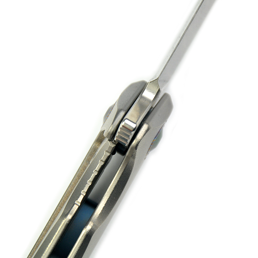 Maxace Knives 龍 M390钢 钛合金柄 蓝色螺丝及背骨 2780