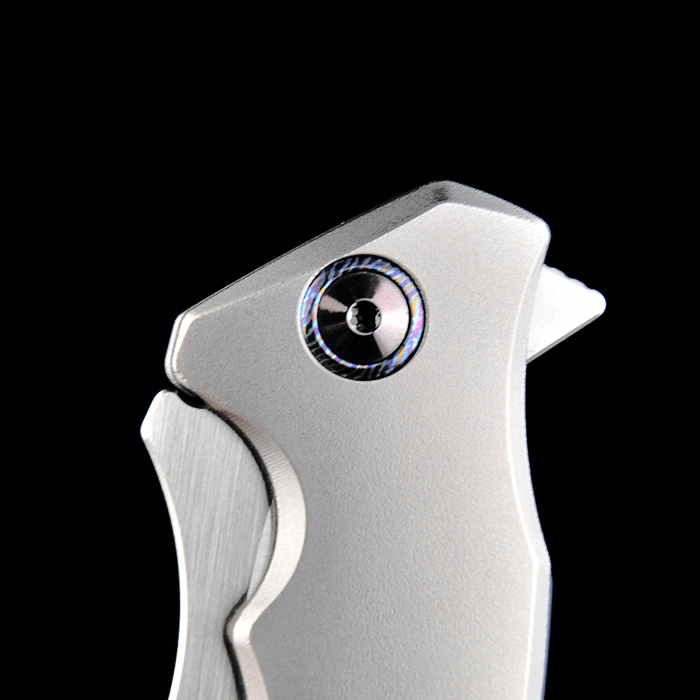 Maxace Knives 龍 M390钢 钛合金柄 蓝色螺丝及背骨 2780