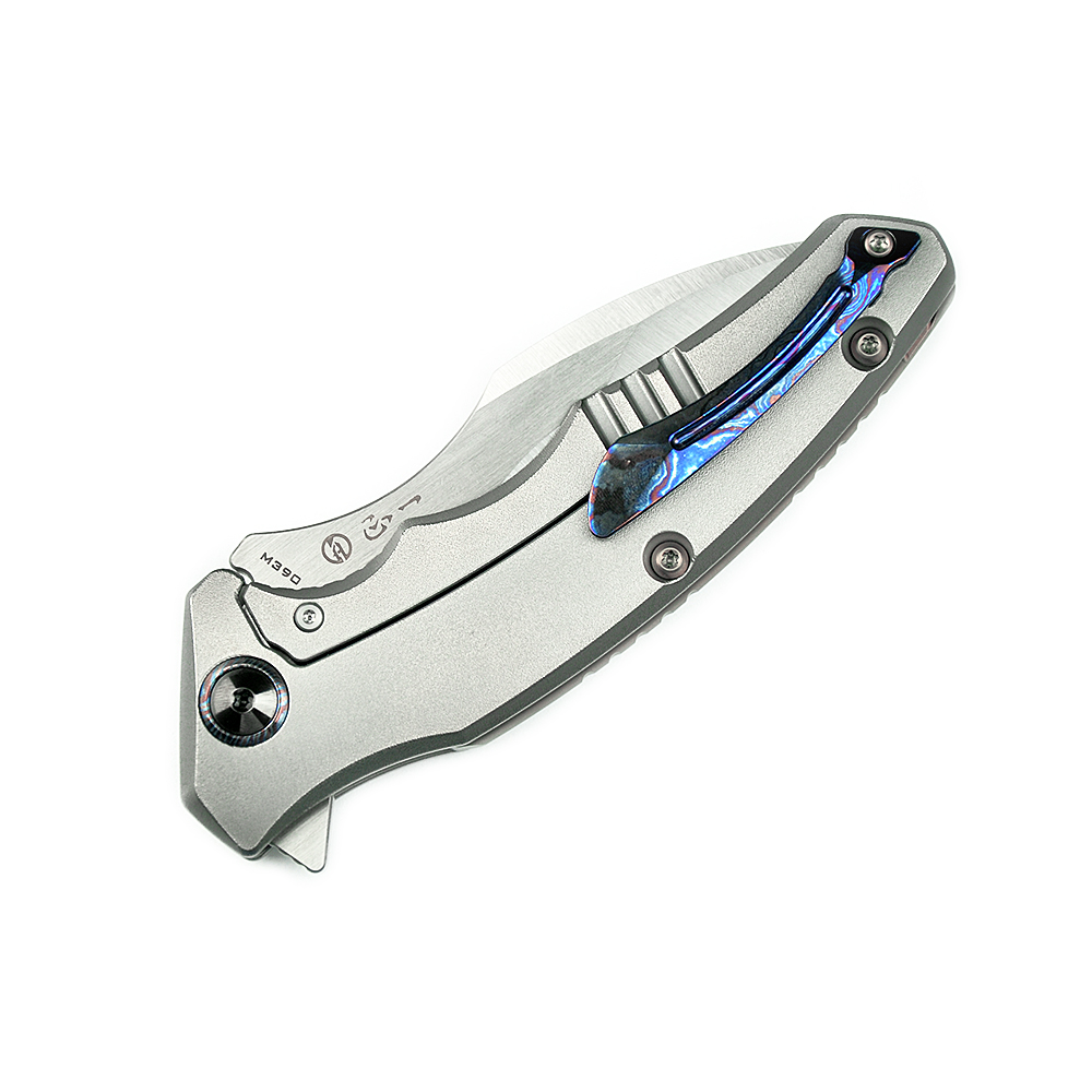 Maxace Knives 龍 M390钢 钛合金柄 黄色螺丝及背骨 2780