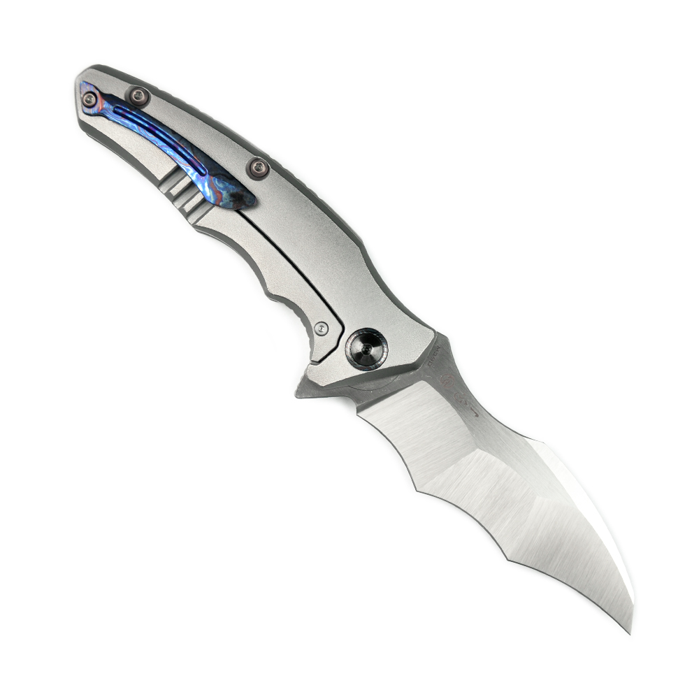 Maxace Knives 龍 M390钢 钛合金柄 黄色螺丝及背骨 2780