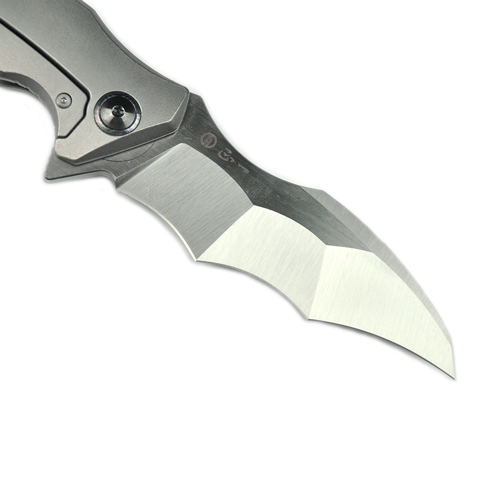 Maxace Knives 龍 M390钢 钛合金柄 黄色螺丝及背骨 2780