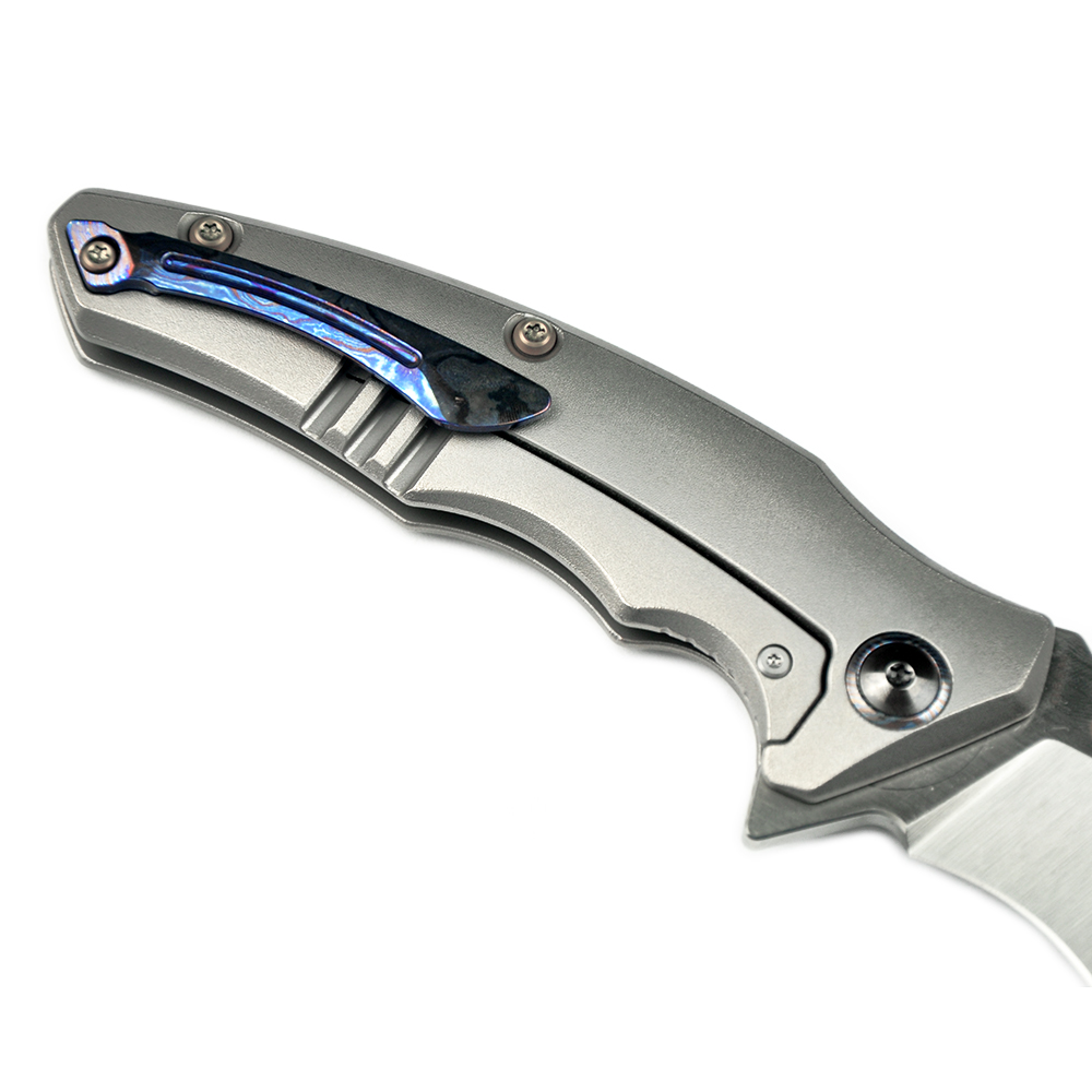 Maxace Knives 龍 M390钢 钛合金柄 黄色螺丝及背骨 2780
