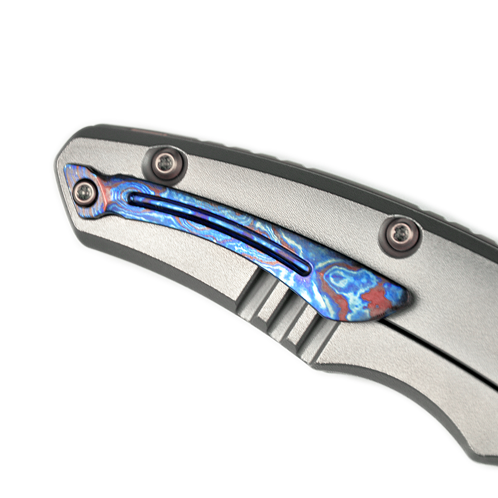 Maxace Knives 龍 M390钢 钛合金柄 黄色螺丝及背骨 2780