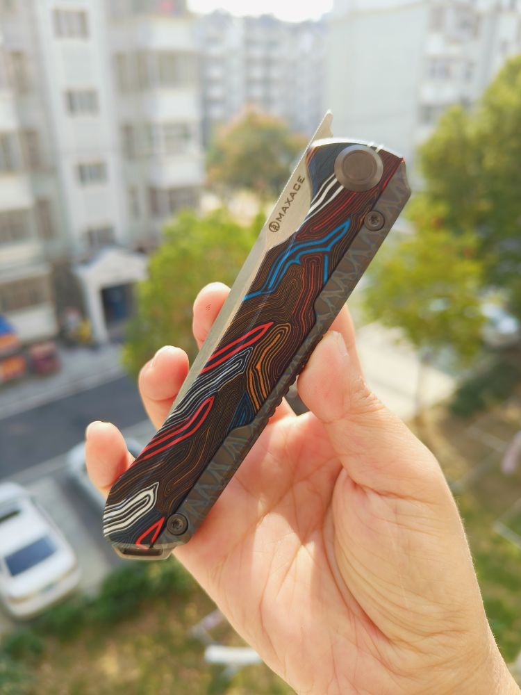 Maxace Knives 红隼 M390刃 大马士革纹G10柄 850
