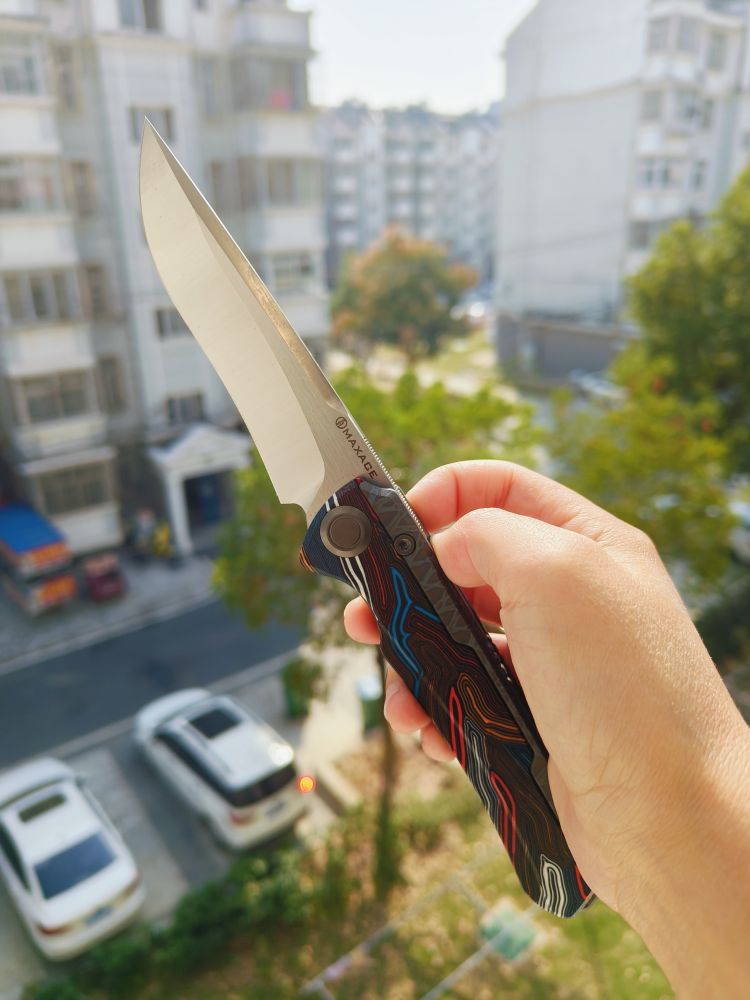 Maxace Knives 红隼 M390刃 大马士革纹G10柄 850