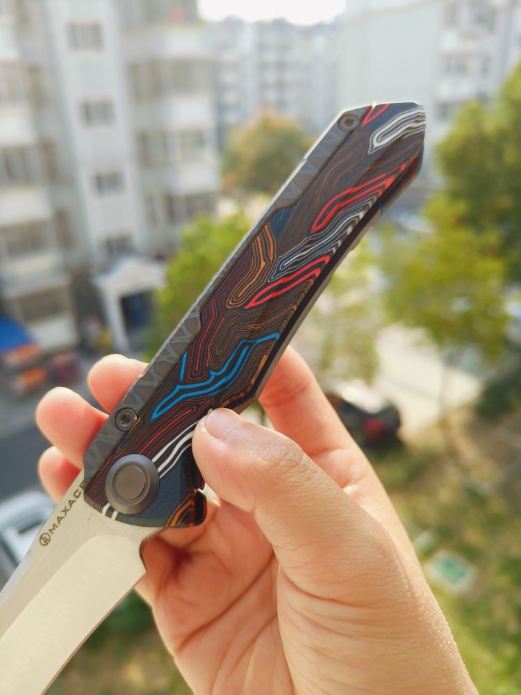 Maxace Knives 红隼 M390刃 大马士革纹G10柄 850