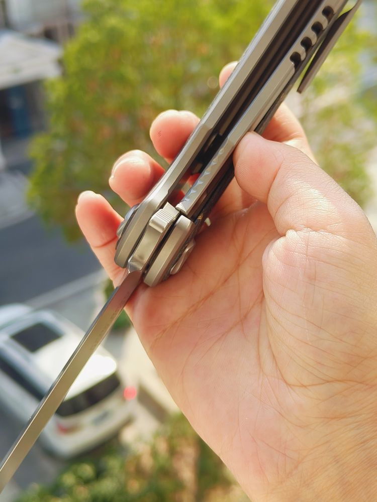 Maxace Knives 琥珀三代 M390钢 钛合金柄镶嵌碳纤维 1680