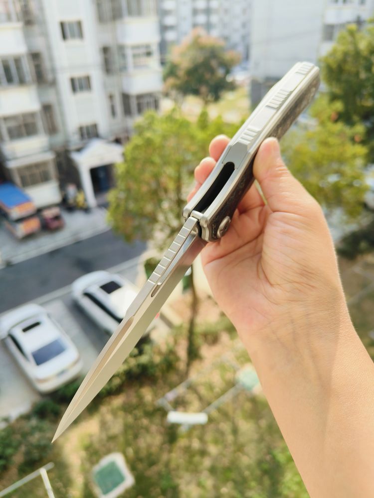 Maxace Knives 琥珀三代 M390钢 钛合金柄镶嵌碳纤维 1680
