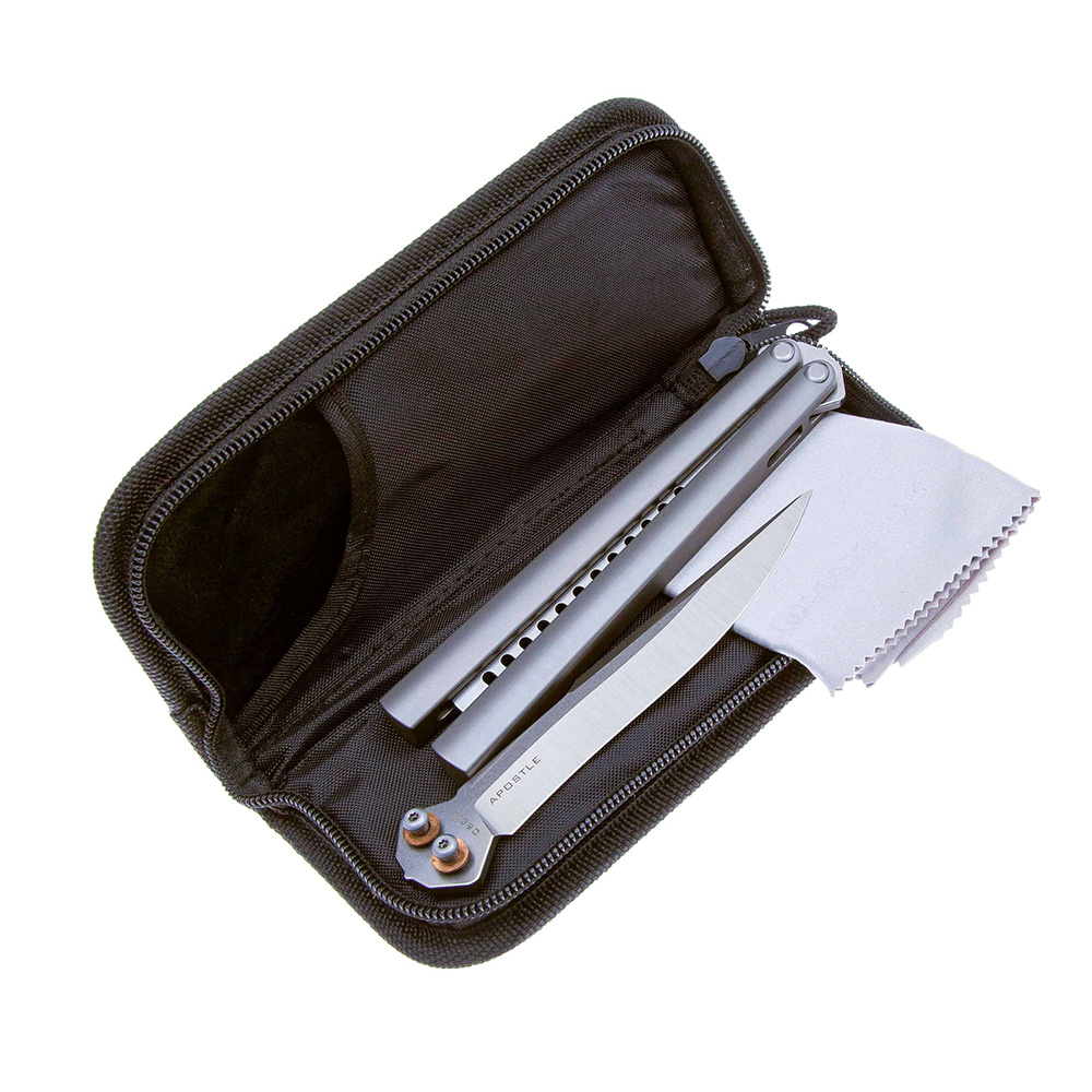 Maxace Knives 使徒 M390刃 一体钛柄 蝴蝶甩刀 1880