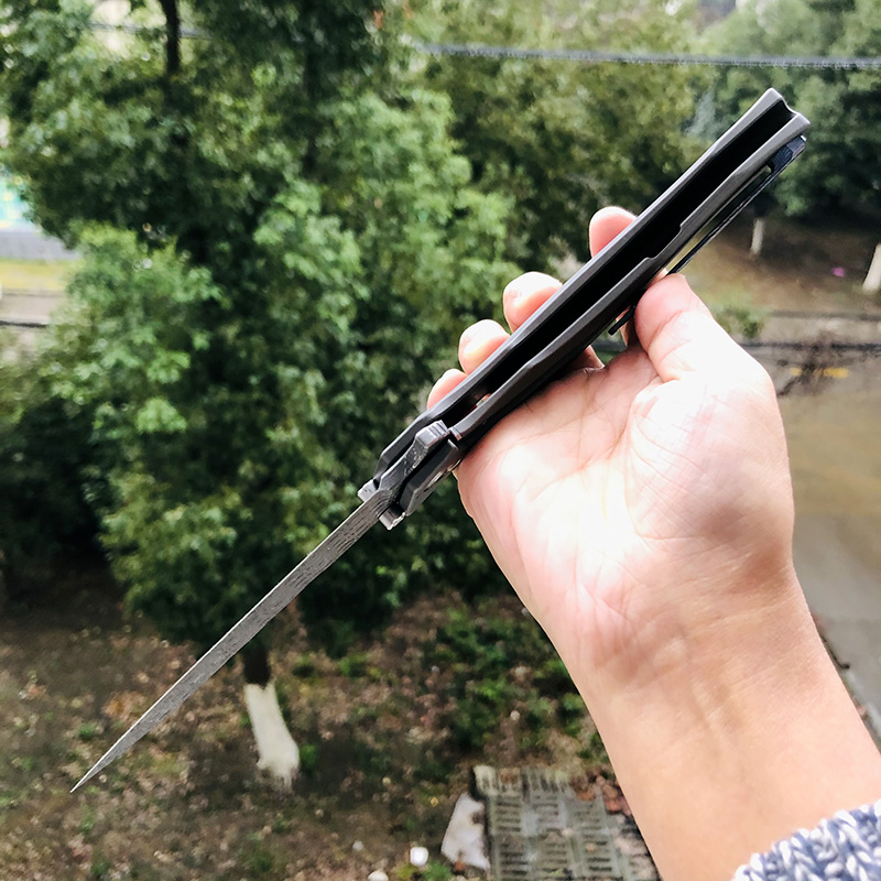 Maxace Knives 琥珀2S 大马士革钢 一体钛柄 3800