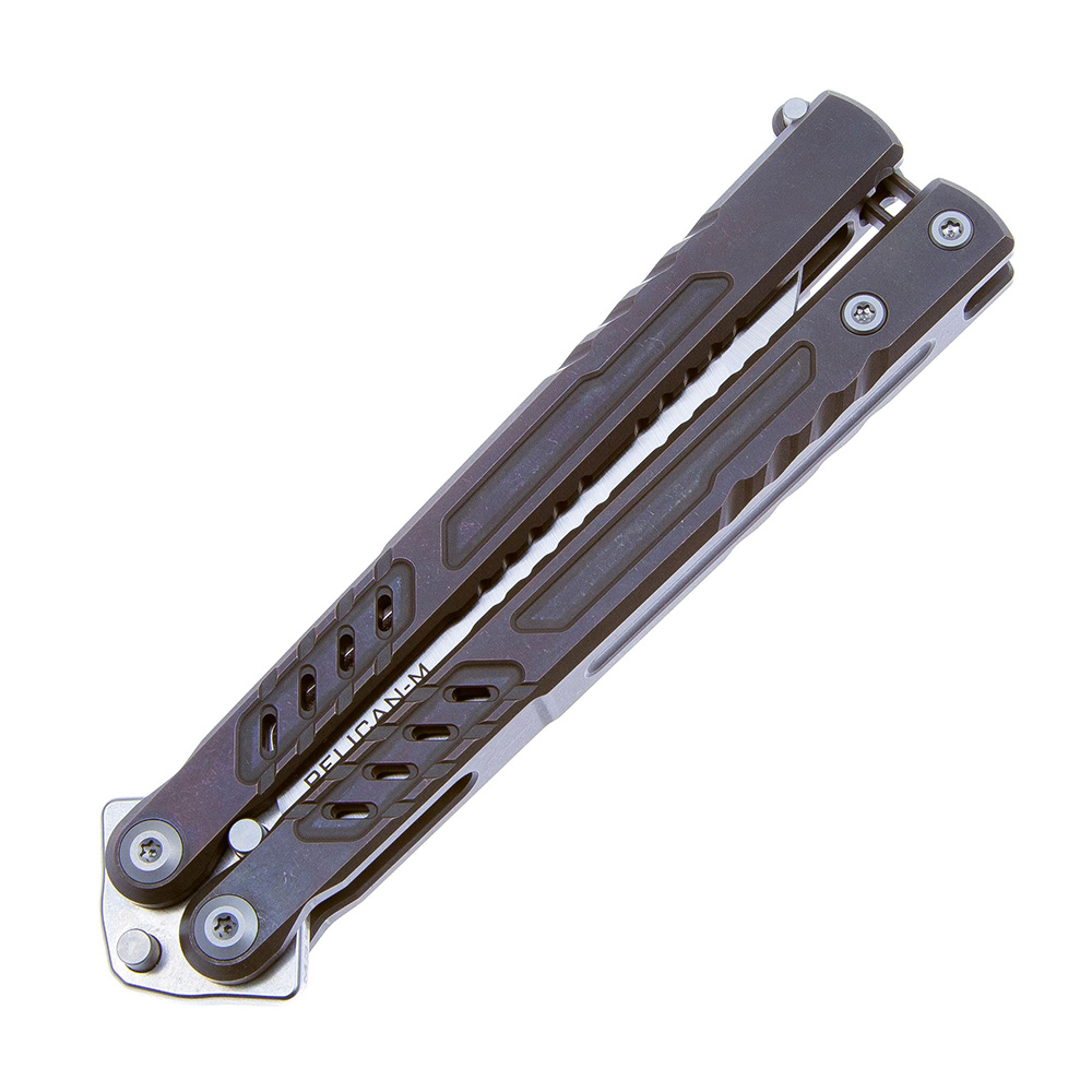 【售完】Maxace Knives 鹈鹕M M390钢 钛合金柄 蝴蝶甩刀 原价1380 特价980