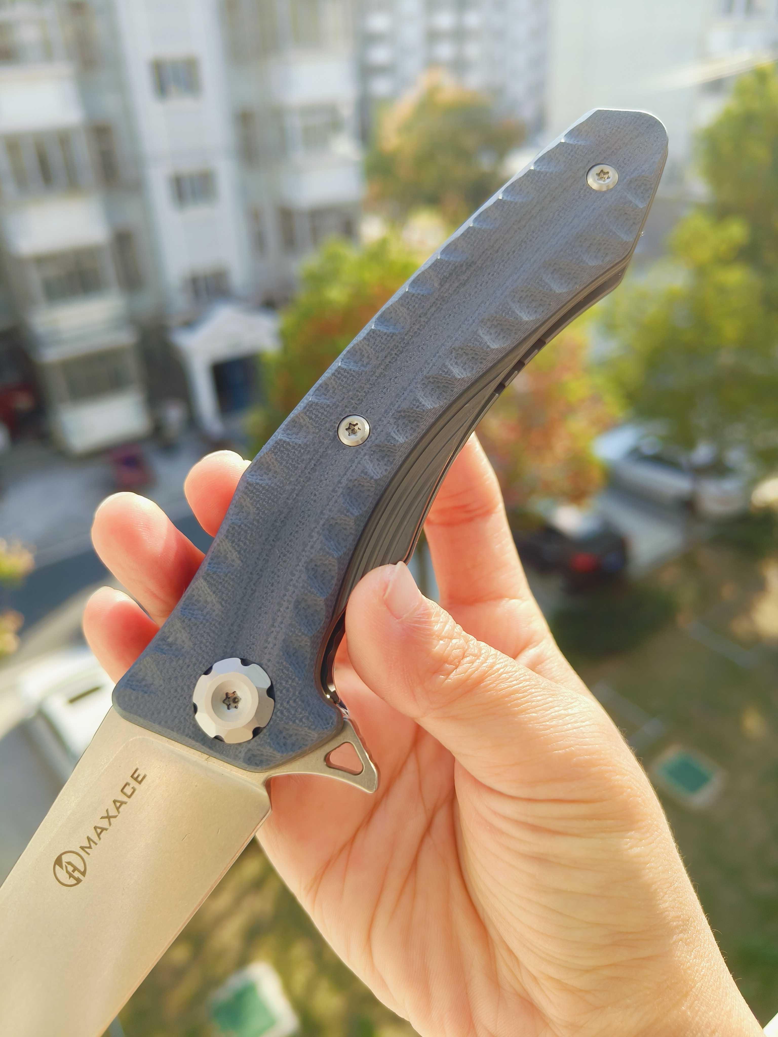 Maxace Knives 狂徒二代 K110钢 G10柄 深蓝色柄 258