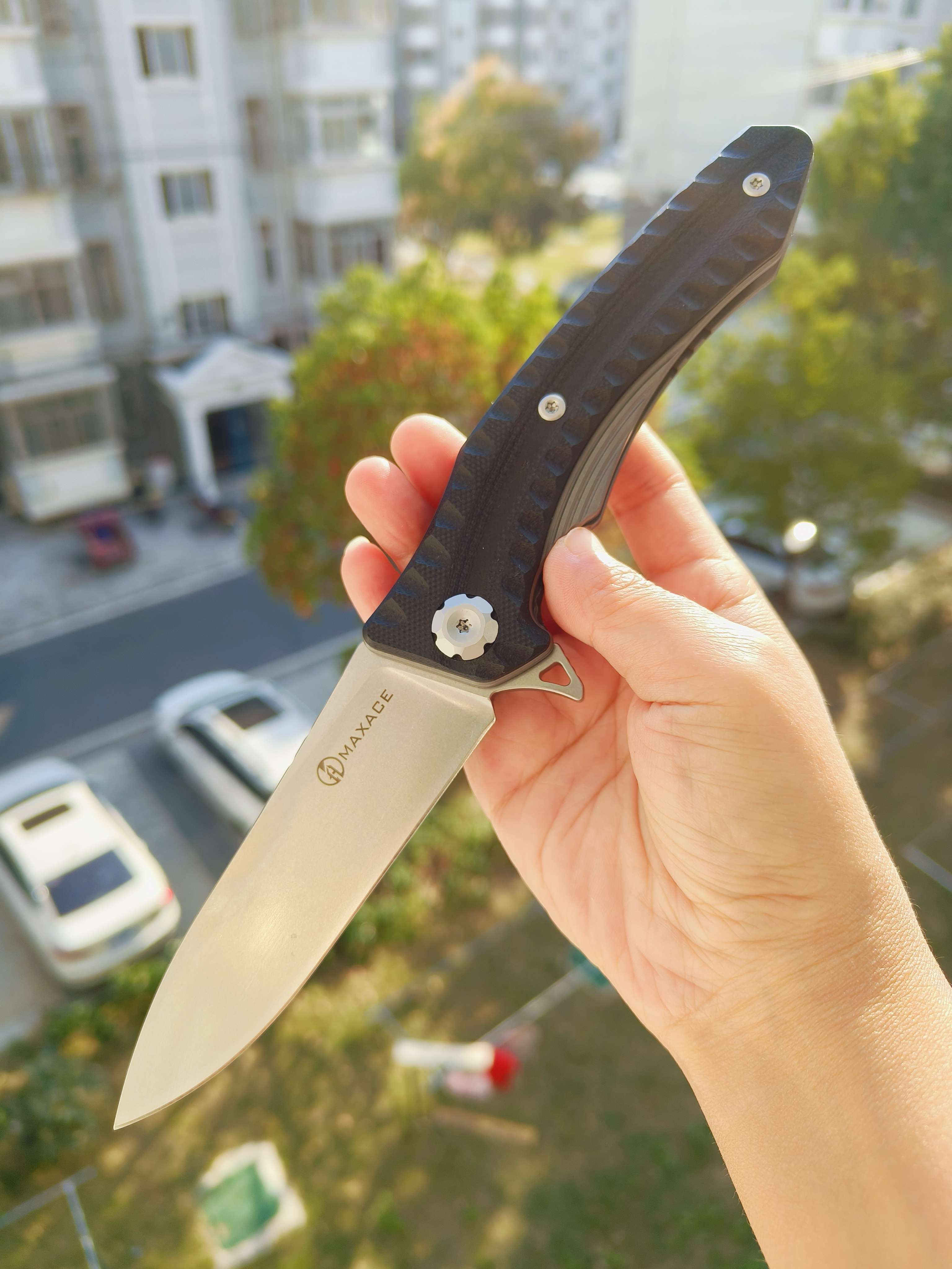 Maxace Knives 狂徒二代 K110钢 G10柄 黑色柄 258